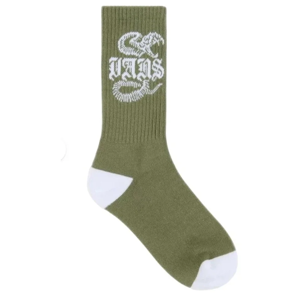 Vans - Road Stop Crew Sock Loden Green -‎ Boys Us Size 10-13.5